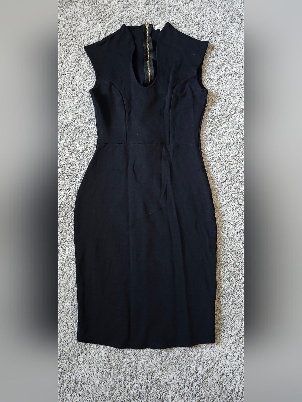 Rolla Coster Bodycon Knee Length Dress Size S (Fits Like 2-4) Black